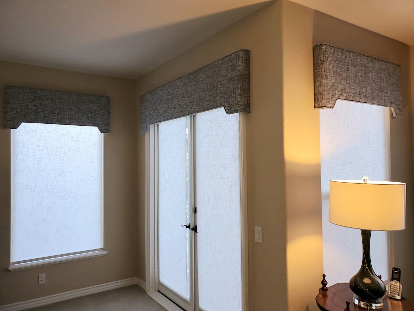 Roller Shades with Cornice Box